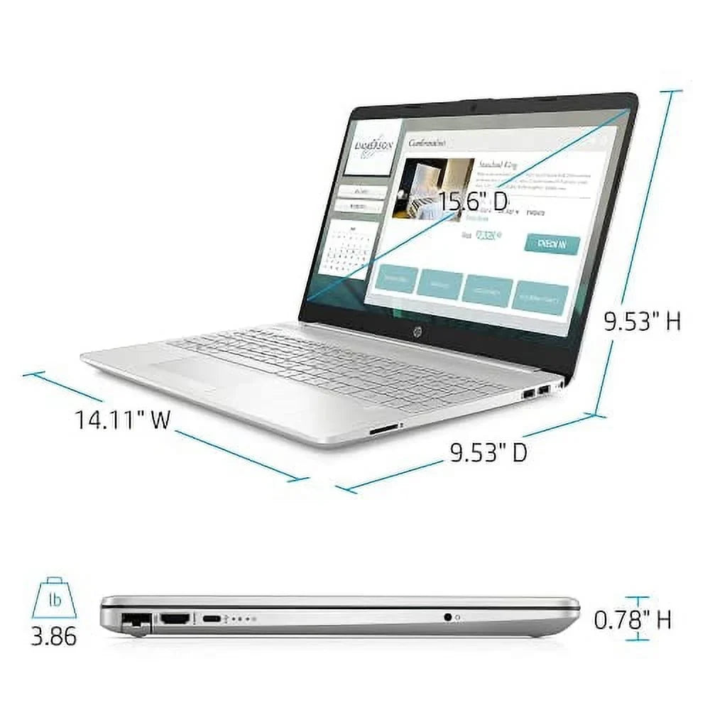 2022 15.6" HD Touchscreen Laptop PC  4-Core i5-1135G7 16GB DDR4 256GB NVMe SSD Iris Xe Graphics Webcam HDMI WiFi AC RJ45 BT USB-C Backlit Keyboard Silver Windows 10 w/RE Accessories