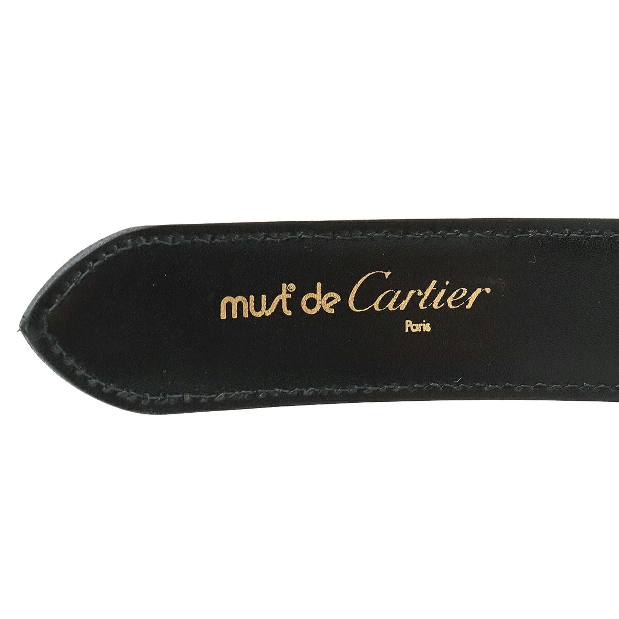 109.5cm L5000011 (Like New). Pre-Owned Cartier Belt Leather Black Actual size approx