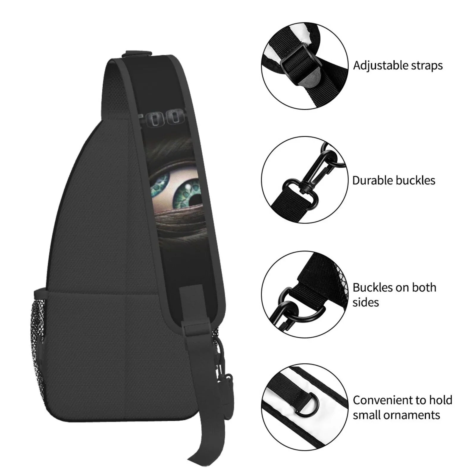 Tool Music Band Sling Bag Crossbody Backpack Chest Bags Diagonally Travel Daypack For Women Men Adults Teen