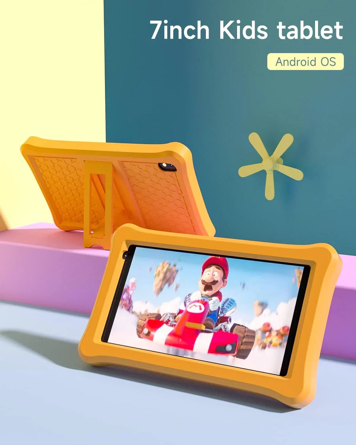 Kids Tablet 7 inch Android 11 Tablet for Kids, 2GB RAM 32GB ROM Learning Tablet with Case, Bluetooth, WiFi, Dual Camera Toddler Tablet with Shockproof Case