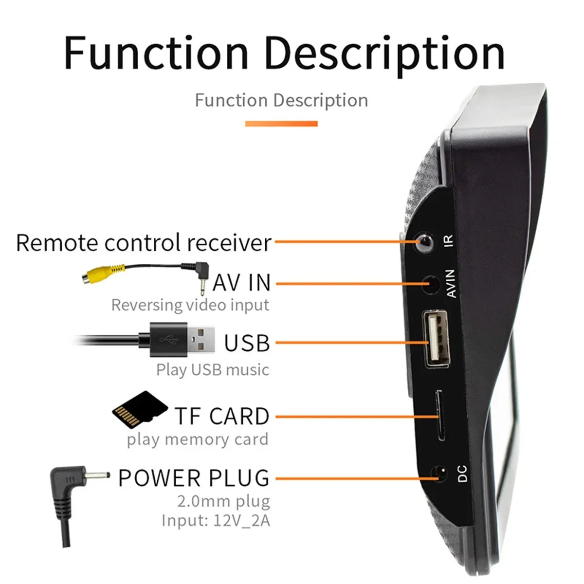 7 Inch Car Stereo Radio, Double DIN Bluetooth Car MP5 Player, Digital Display Full HD Touchscreen with Reverse Camera and Mirror Link Function, android auto