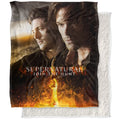 LOGOVISION Supernatural Blanket, 50Inx60In, Up Close and Personal Silky Touch Sherpa Back Super Soft Throw Blanket