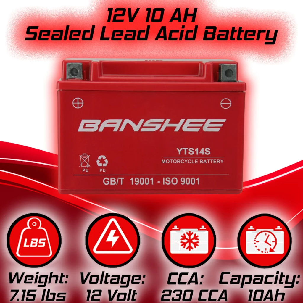 Banshee YTZ14S Motorsports Battery suitable with Benelli Tornado Naked Tre 1130 Sport Evo