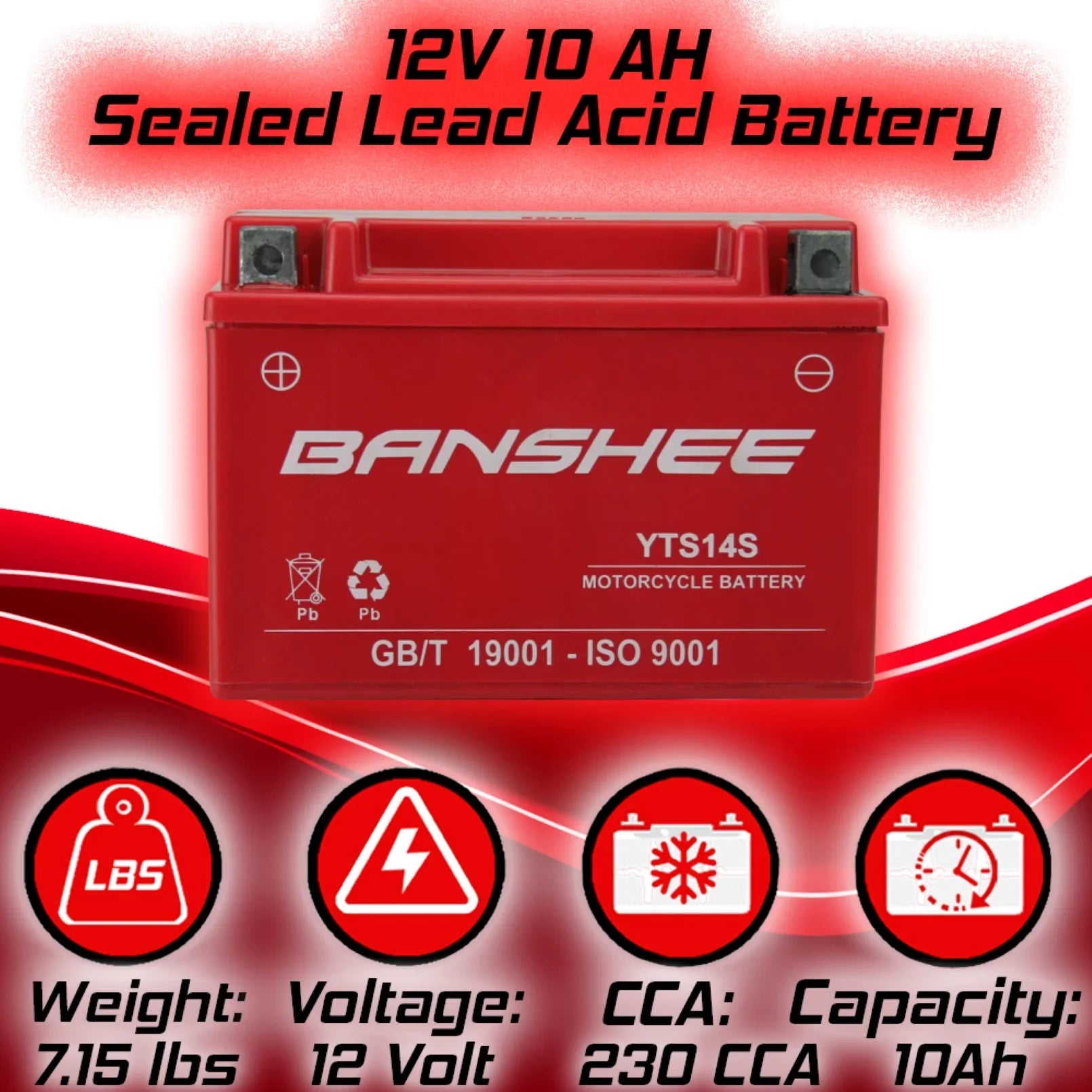 Banshee YTZ14S Motorsports Battery suitable with Benelli Tornado Naked Tre 1130 Sport Evo