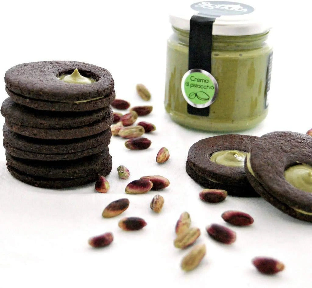 Italian Spreadable Pistachio Cream  Pistachio From Bronte  Glass Jar 190G (6.7 Oz) (Pack Of 3)