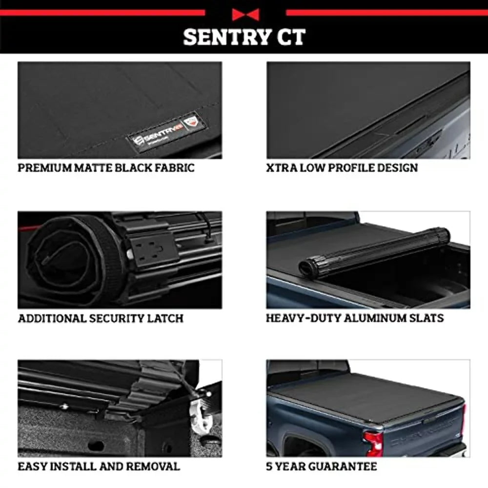 Truxedo Sentry Ct Hard Rolling Truck Bed Tonneau protector | 1594716 | matching with 2022  Maverick 4' 6" Bed (54.4")