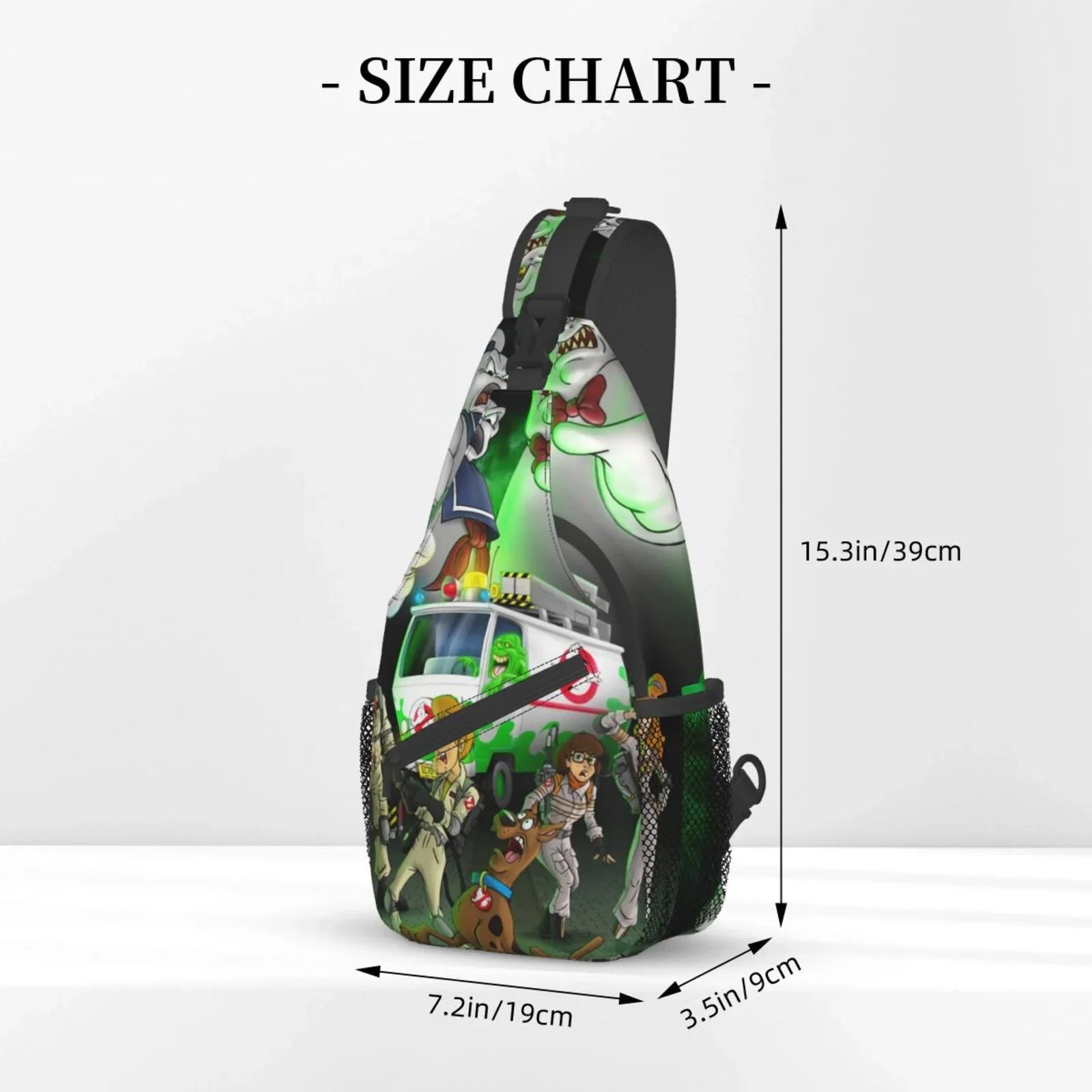 Scooby Ghostbusters Sling Bag Crossbody Backpack Chest Bags Diagonally Travel Daypack For Women Men Adults Teen