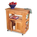 Pemberly Row Wood Heart of the Kitchen Butcher Block Island in Natural