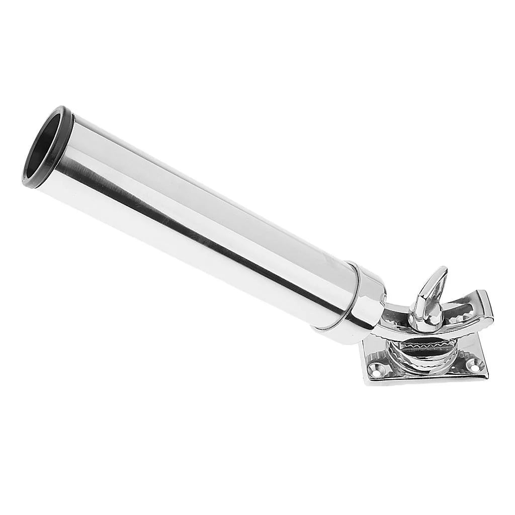 Fishing Rod Pole Holder, Deck Mounted, 360 Degree Roatable, Angle Adjustable, Marine Grade 316 Stainless craft Yacht Marine Hardware