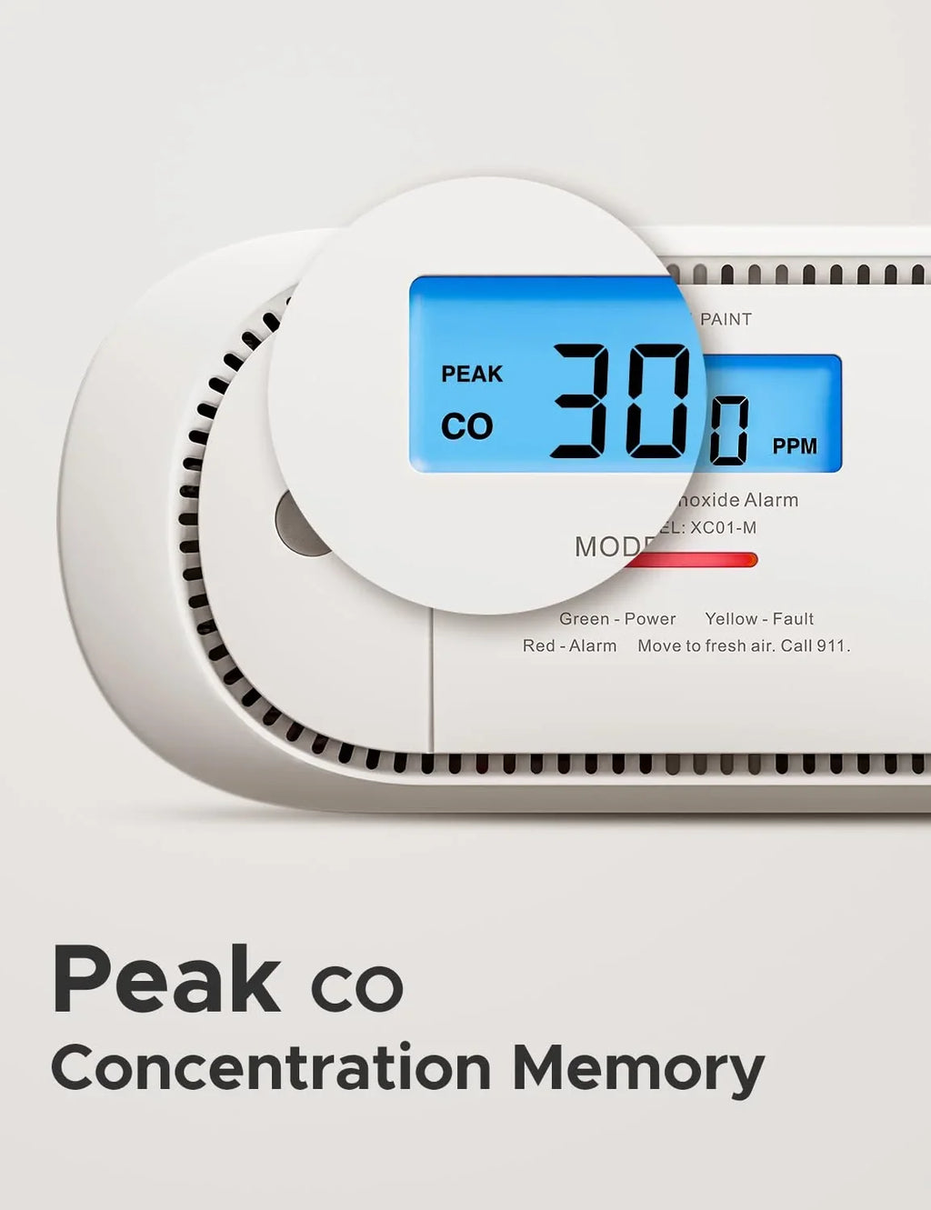 X-Sense Smart Carbon Monoxide Detector XC01-M, Wireless Interconnected Portable CO Detector Works with SBS50 Base Station, an Accessory for X-Sense FS31 or FS51 Smoke Alarm Kit, 1-Pack
