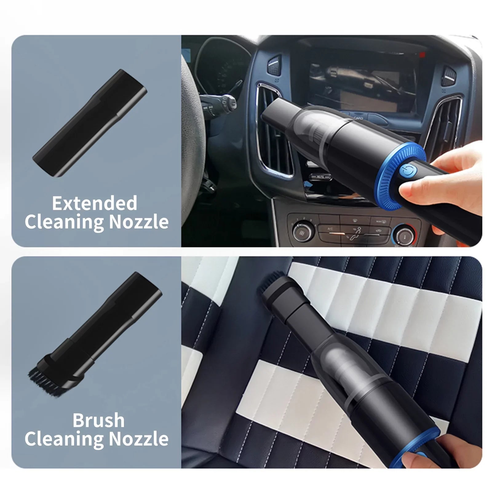 Anself 10000Pa Car Cleaner Portable  Handheld USB Cleaner 120W Strong Suction Cleaner for Pet Hair Dust Gravel Cleaning Home Office