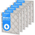 SpiroPure 23X23X1 MERV 8 Pleated Air Filters - Made in USA (6 Pack)