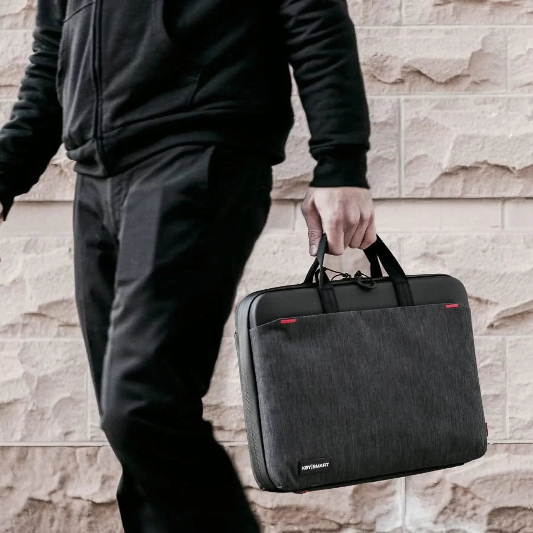 KeySmart Urban Union Carrying Case (Briefcase) for 15" to 16"  MacBook Pro, Notebook, Black