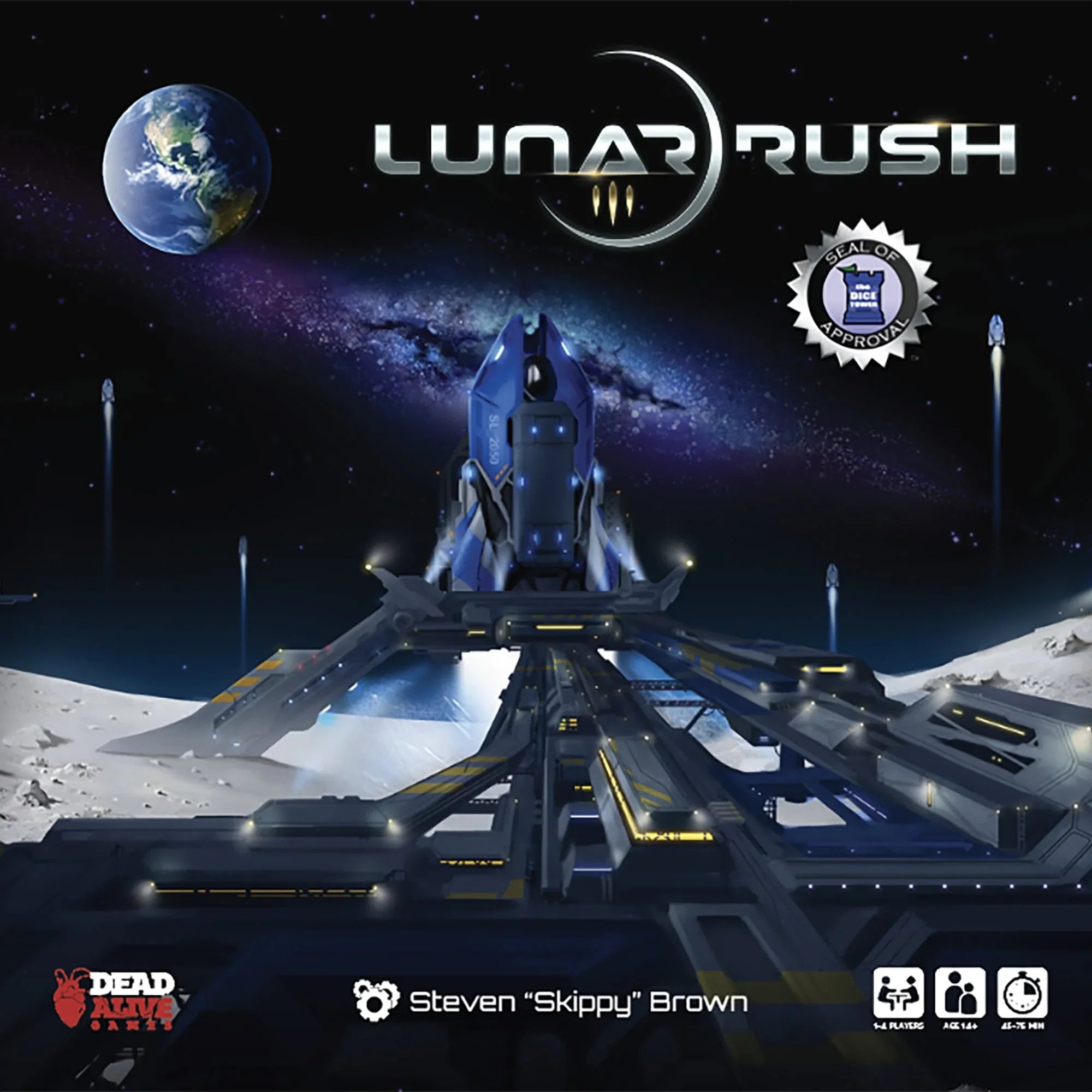 Lunar Rush - A Simultaneous-Play Euro Where Timing is Key! | Hobby Gaming| Boardgame | Time Based | 1-4 players | Dead Alive Games