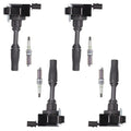 Set of 4 ISA Ignition Coils and NGK Platinum Spark Plugs appropriate with 2018 Buick Regal Sportback 2.0L l4 Replacement for UF680