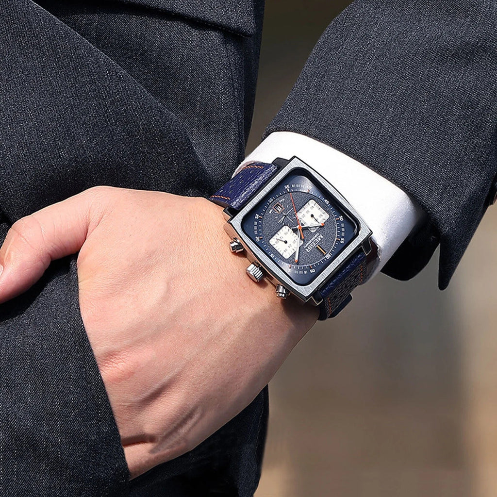MEGIR Waterproof Men's Quartz Watch Leather Luminous Business Chronograph Luxury