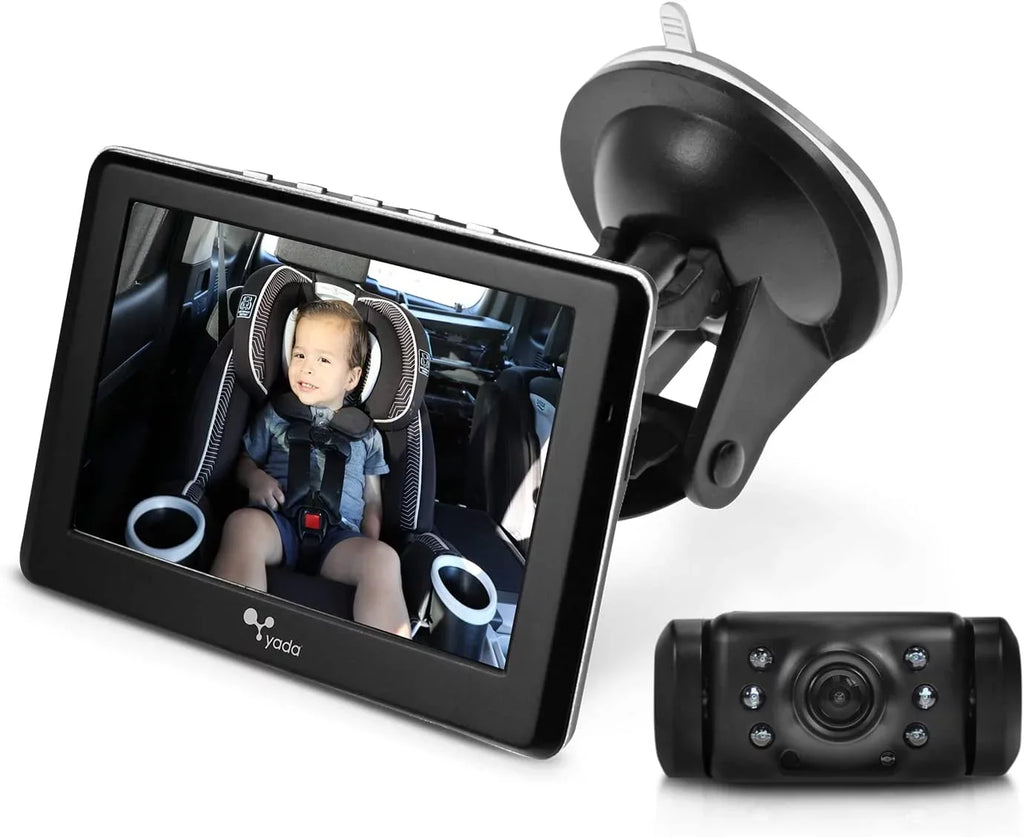 Yada , Car Portable Baby Monitor with Night Vision Cam, Wireless Transmission, Universally suitable, 4.3 Digital Display, Mounts onto Headrest and/or Windshield