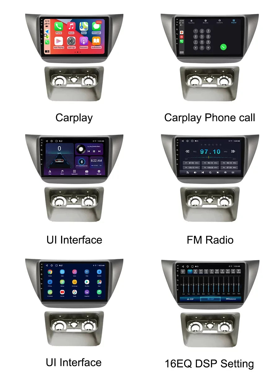 Carplay Car Radio Stereo For Mitsubishi Lancer 9 CS 2000 - 2010 GPS Navi Android Screen With Bluetooth Android Auto