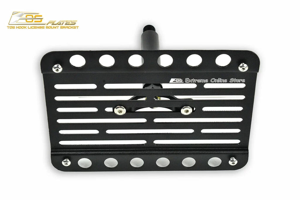 Extreme Online Store Replacement for 2014-Present Mini Cooper | EOS Plate Version 1 Front Bumper Tow Hook License Plate Relocator Mount Bracket Tow-119 (Mid Size)