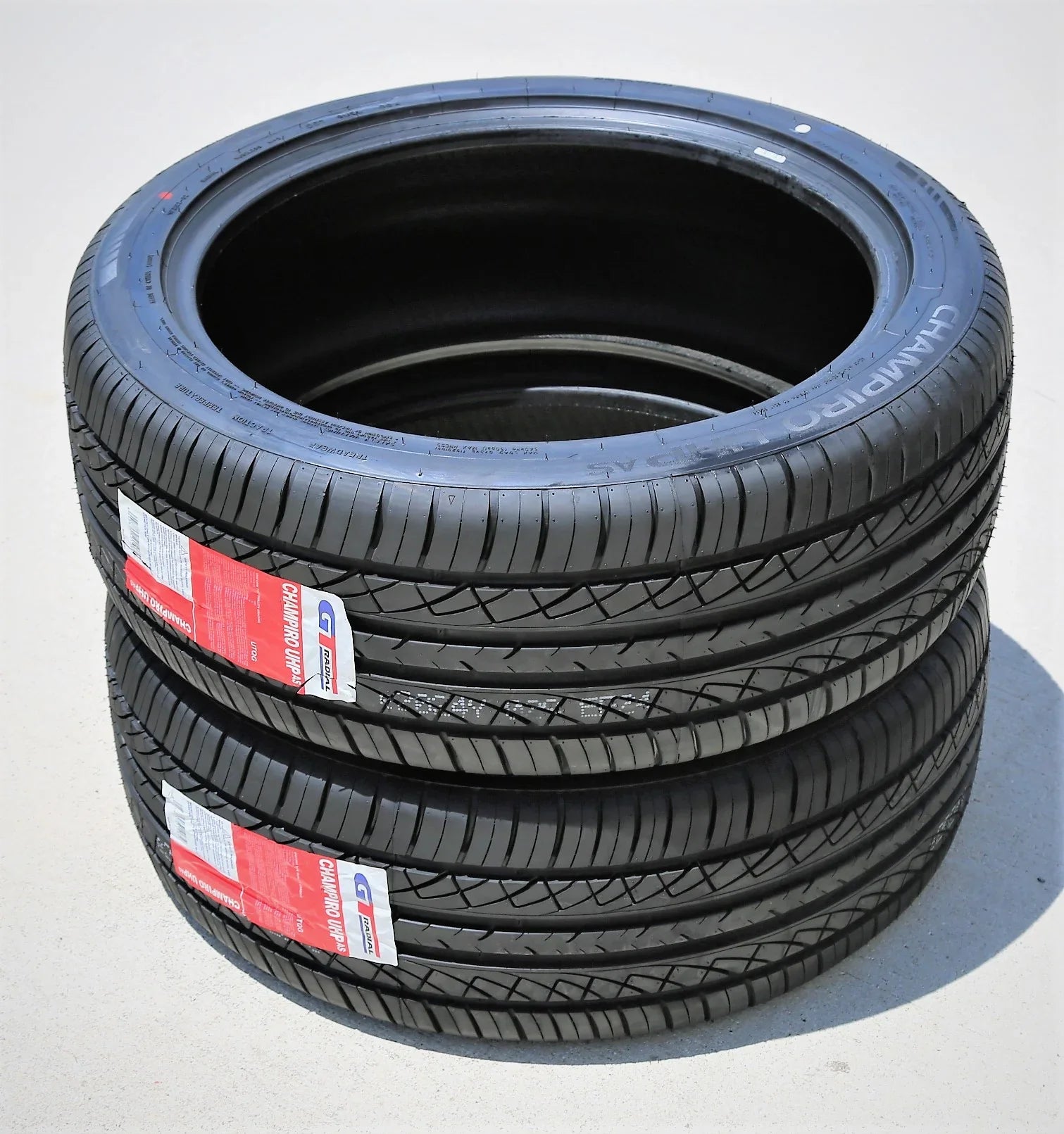Set of 4 (FOUR) GT Radial Champiro UHP A/S 255/40R19 ZR 100Y XL AS High Performance Tires Fits: 2014  Mustang GT, 2015-23  Mustang EcoBoost Premium