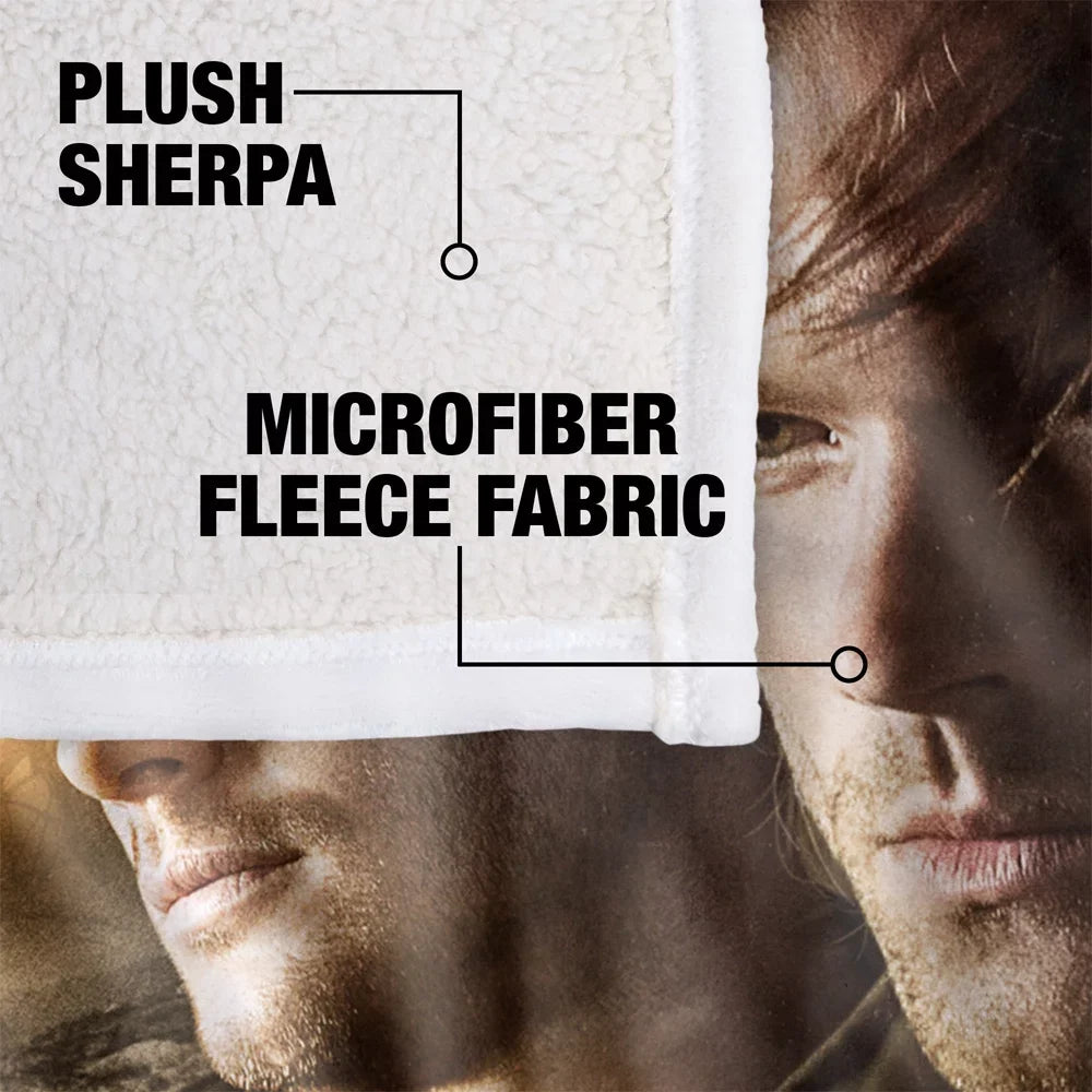 LOGOVISION Supernatural Blanket, 50Inx60In, Up Close and Personal Silky Touch Sherpa Back Super Soft Throw Blanket
