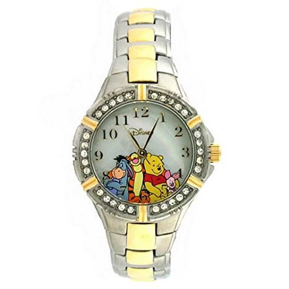 Winnie the Pooh and Friends Two-Tone Bracelet Watch with Crystal Accents WTP063