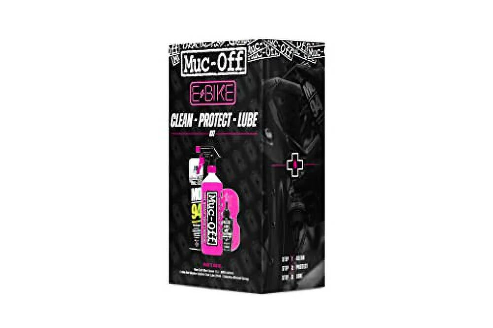Muc-Off eBike Clean, Protect & Lube Kit - Bike Cleaning Kit, Bike Maintenance Kit for Electric Bikes - Includes Bike Wash and Bike Chain Lube