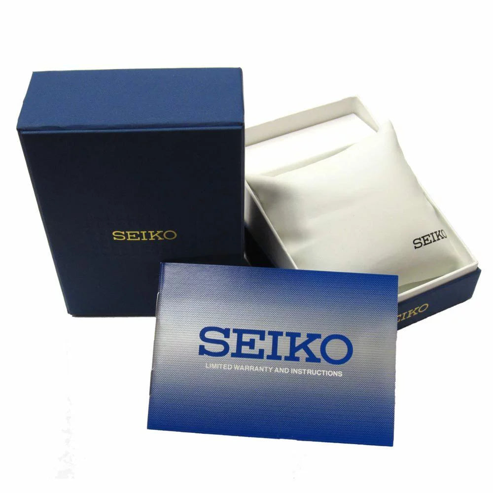 Seiko Women's Leather Brushed Silver-Tone Dial Watch #SXDF93