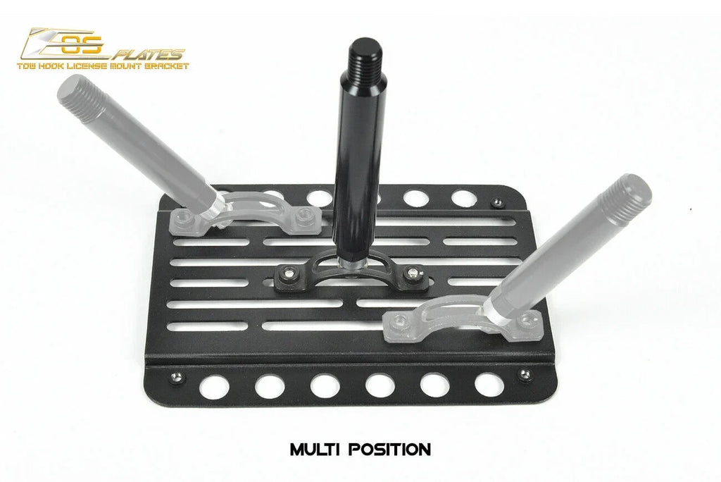 Extreme Online Store Replacement for 2014-Present Mini Cooper | EOS Plate Version 1 Front Bumper Tow Hook License Plate Relocator Mount Bracket Tow-119 (Mid Size)