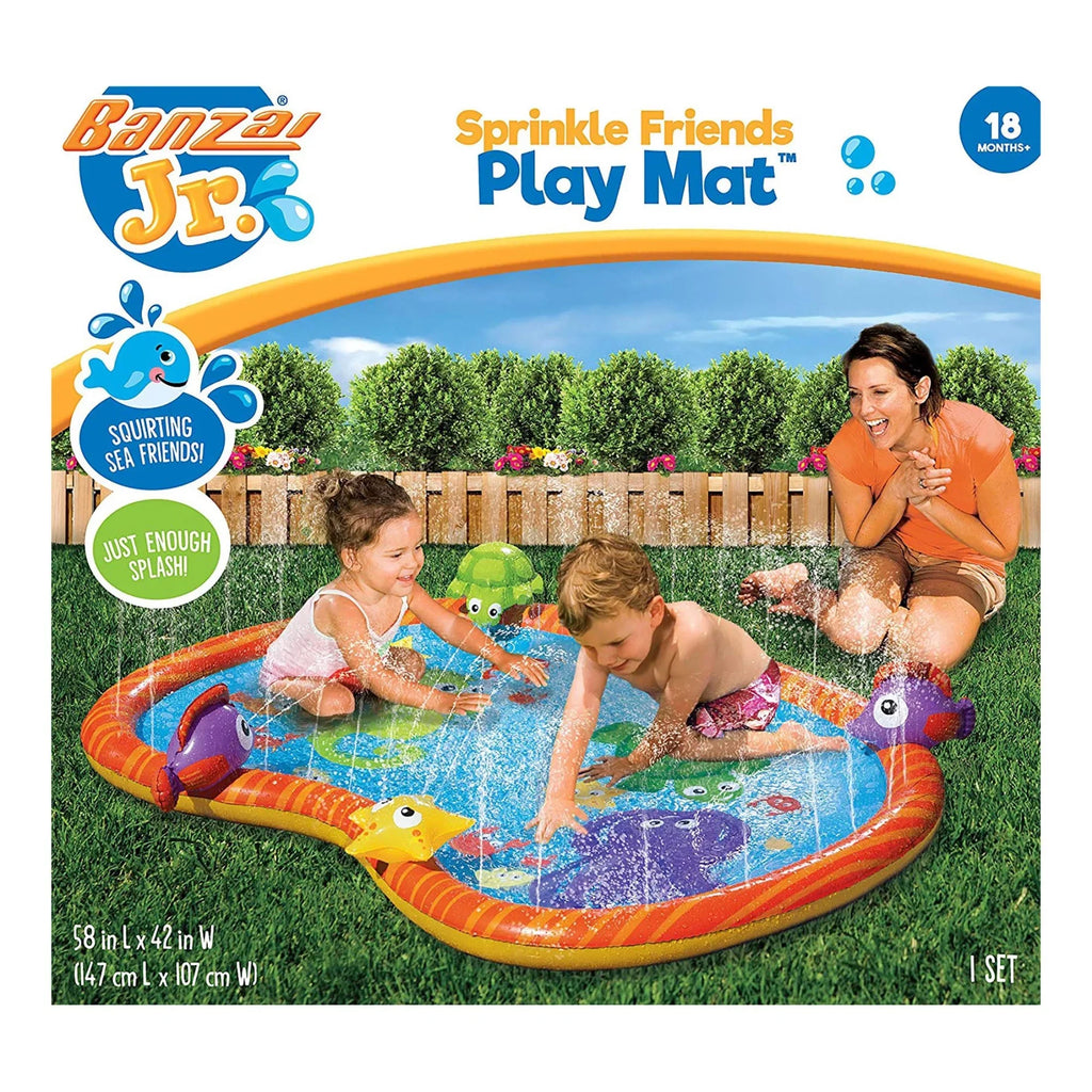 58 Inch Sprinkle Friends Outdoor moisture Play Mat. Banzai Jr