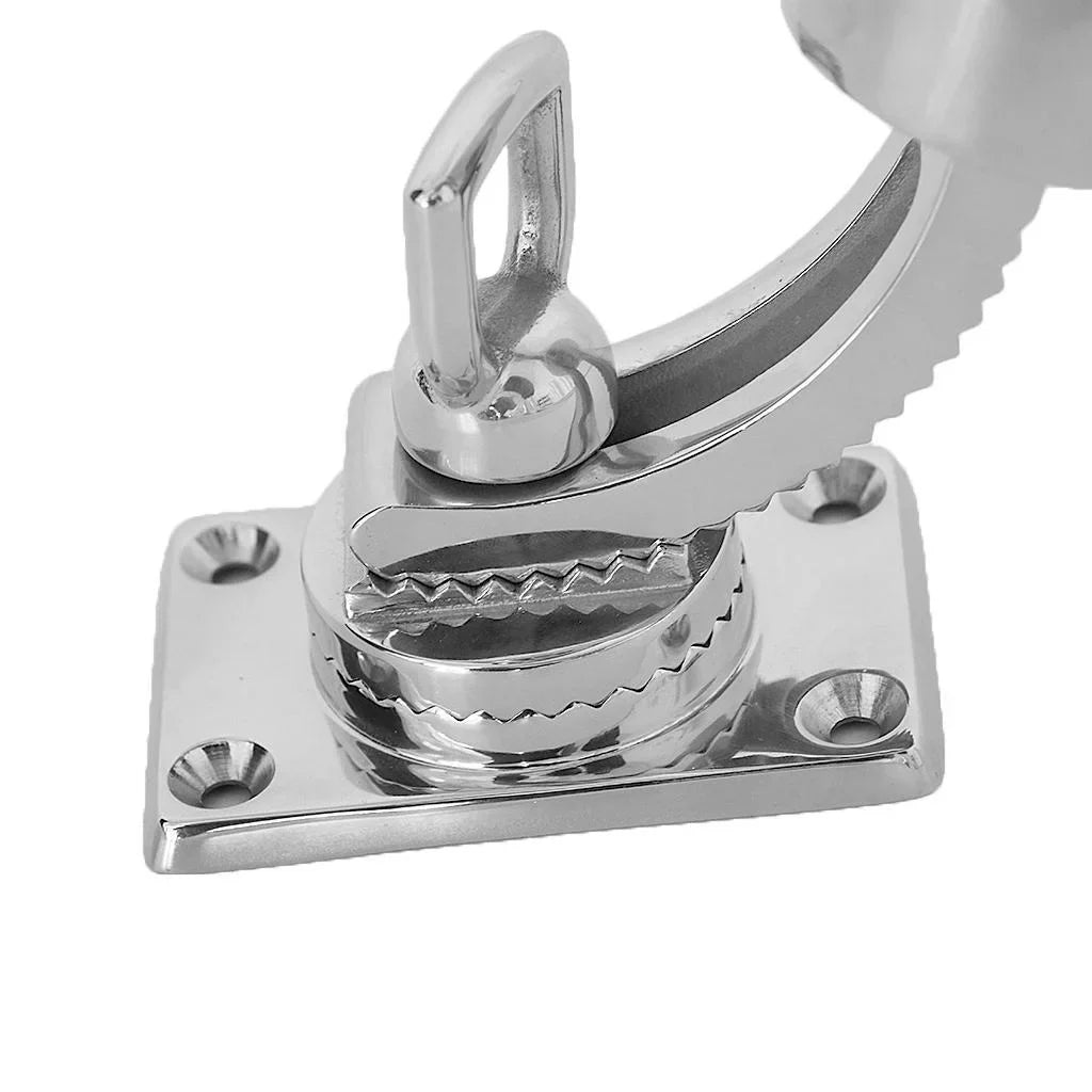 Fishing Rod Pole Holder, Deck Mounted, 360 Degree Roatable, Angle Adjustable, Marine Grade 316 Stainless craft Yacht Marine Hardware
