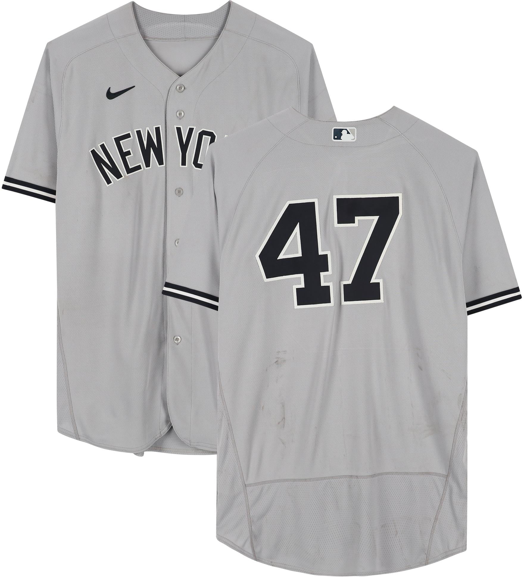 Los Angeles Angels on August 29, 2022 - Fanatics Authentic Certified. Frankie Montas New York Yankees Game-Used #47 Gray Jersey vs