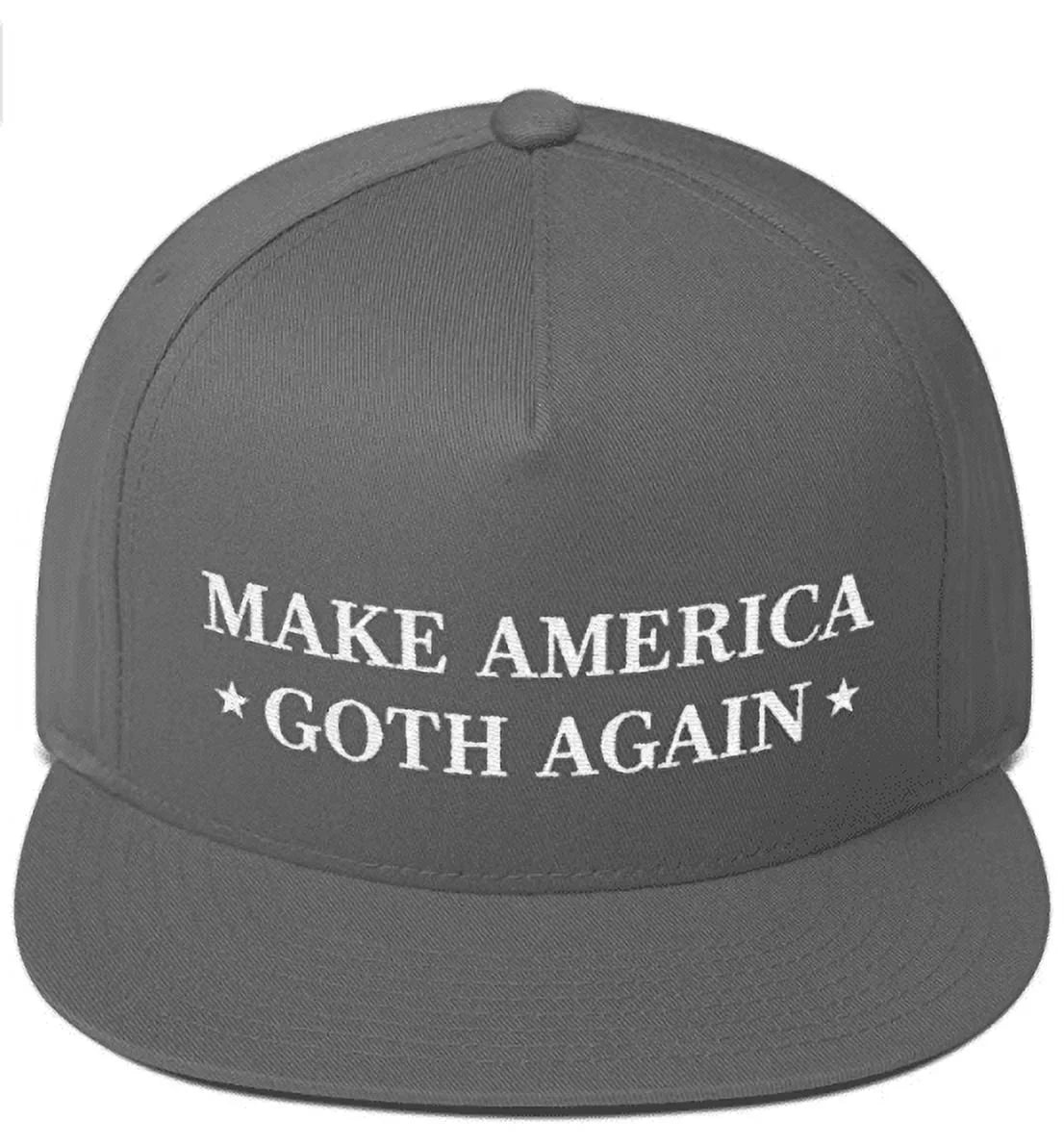 Make America Goth Again Hat (Flat Bill), Grey Hat