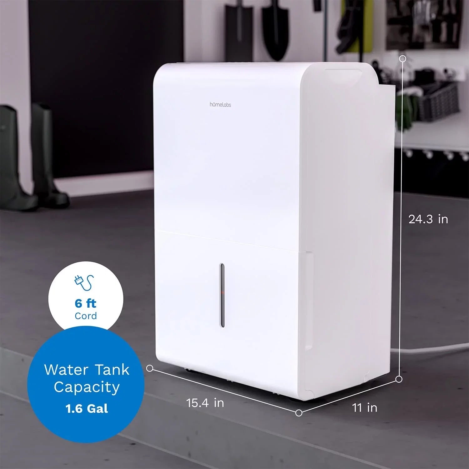 Energy Star Dehumidifier - Ideal for Medium to Large Rooms, Bedrooms and Home Basements - Powerful Moisture Removal and Humidity Control - 35 Pint (Previously 50 Pint). ft. hOmeLabs 3000 Sq