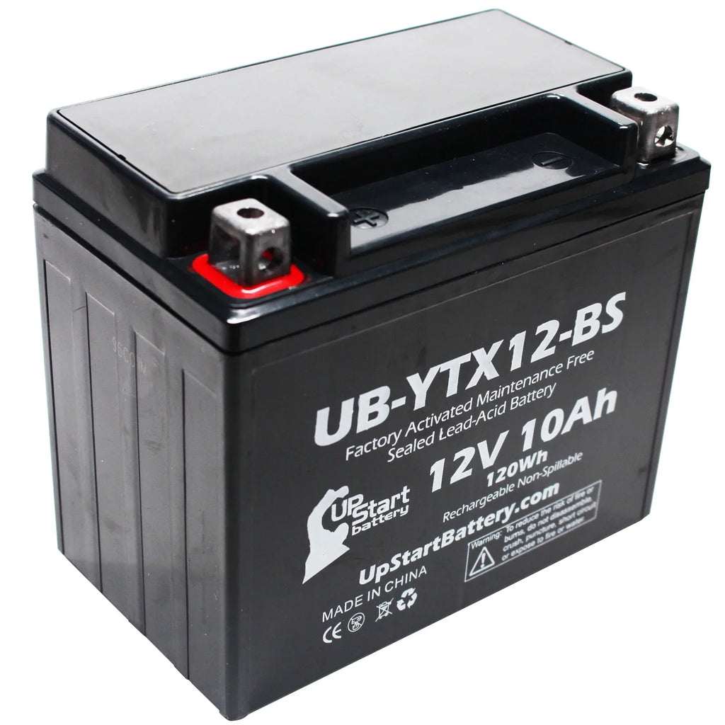 3-Pack UpStart Battery Replacement for 2001 Suzuki GSX-R1000 1000 CC Factory Activated, Maintenance Free, Motorcycle Battery - 12V, 10Ah, UB-YTX12-BS