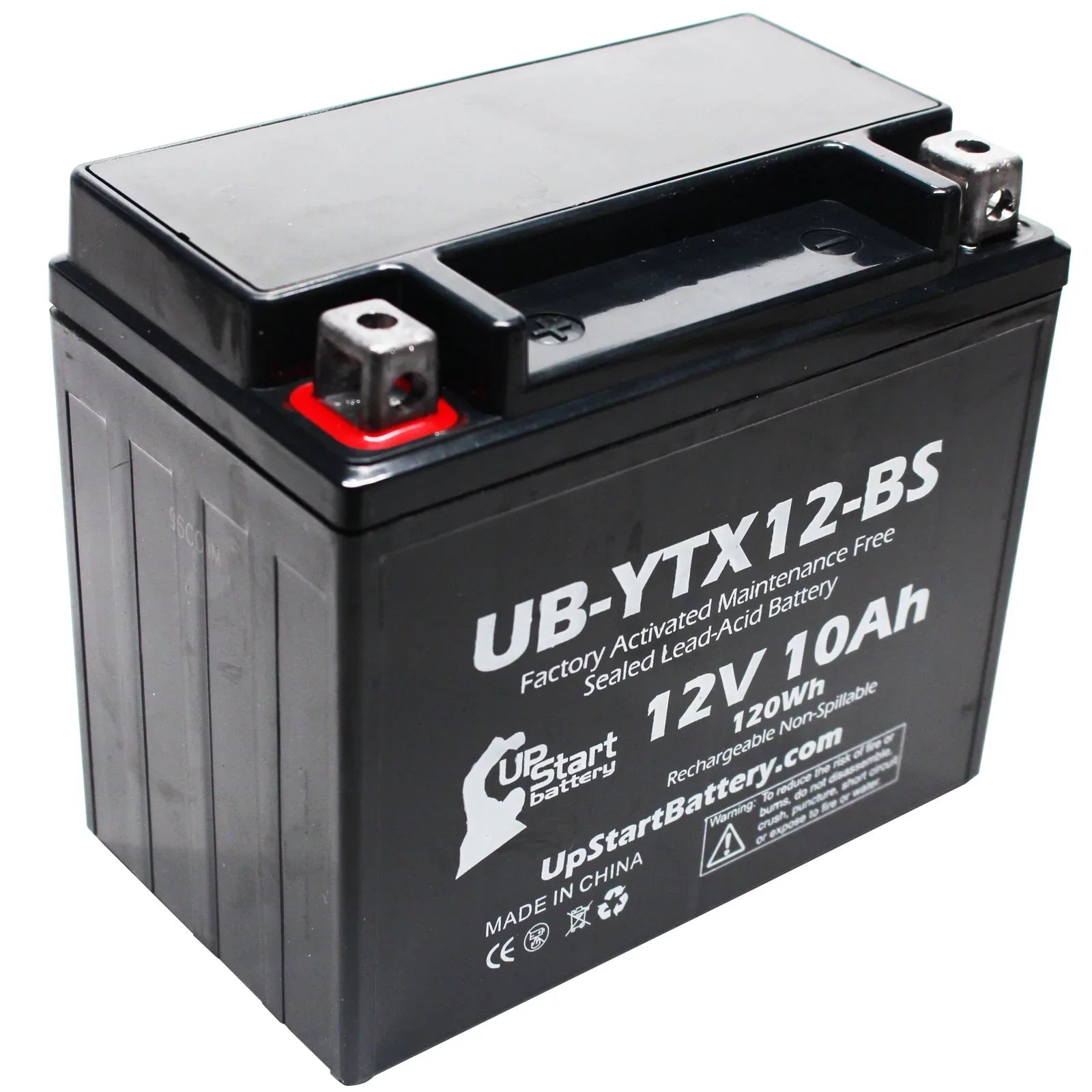 3-Pack UpStart Battery Replacement for 2001 Suzuki GSX-R1000 1000 CC Factory Activated, Maintenance Free, Motorcycle Battery - 12V, 10Ah, UB-YTX12-BS