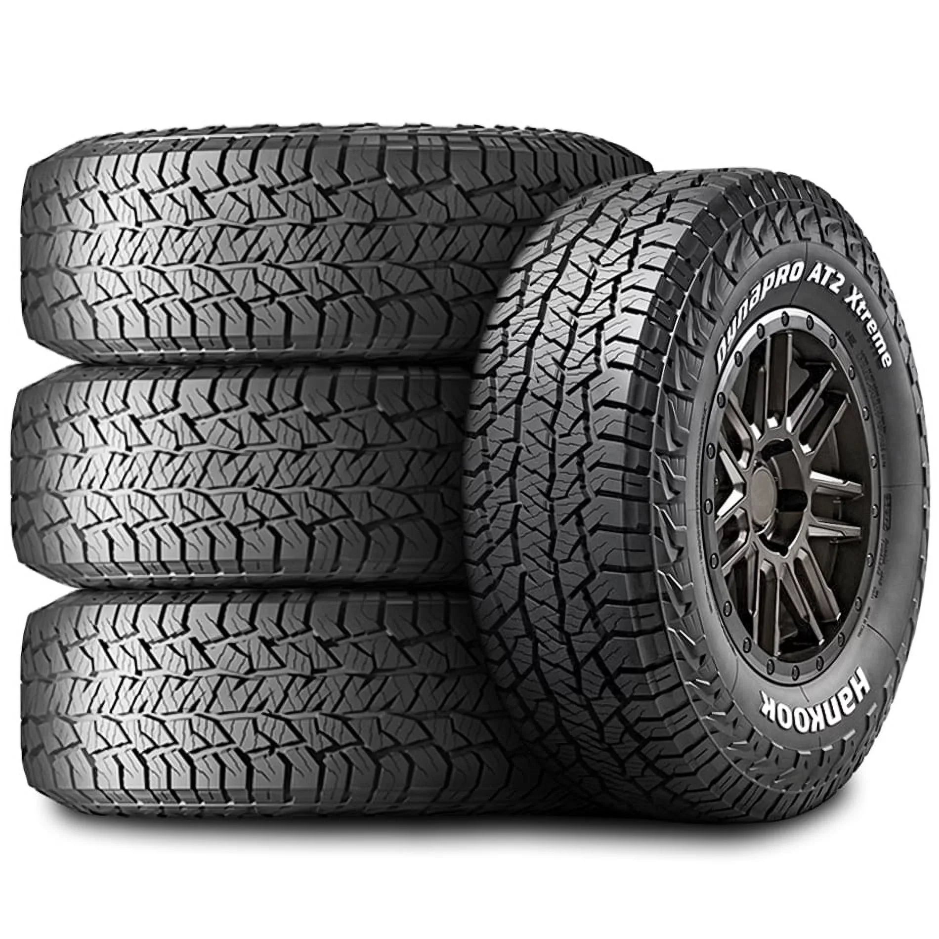 Set of 4 (FOUR) Hankook Dynapro AT2 Xtreme 245/75R16 111T XT X/T Extreme Terrain Tires Fits: 2015  Tacoma TRD Pro, 1996-2002 Chevrolet Tahoe LT