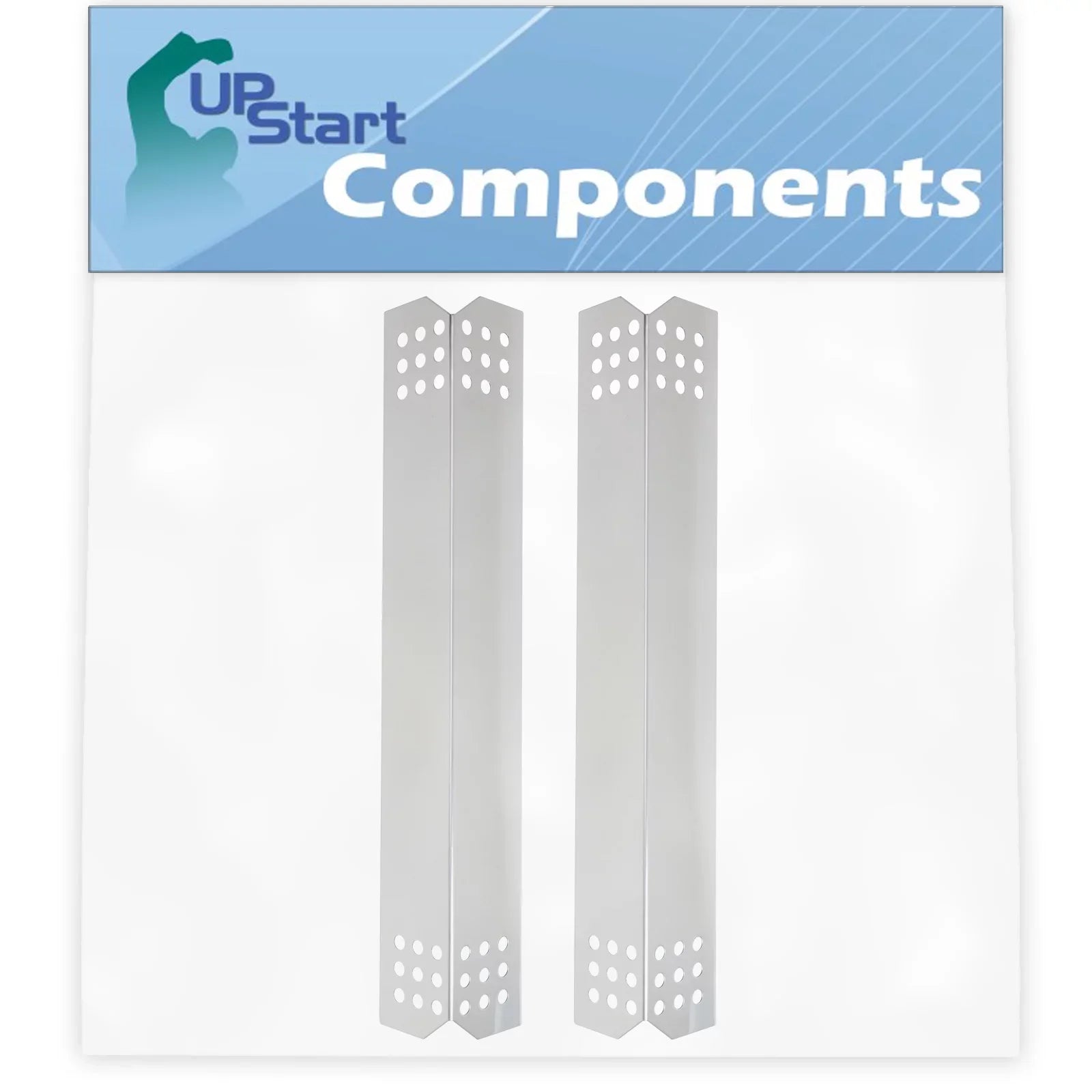 2-Pack BBQ Grill Heat Shield Plate Tent Replacement Parts for Nex 720-0336D - suitable Barbeque Stainless Steel Flame Tamer, Guard, Deflector, Flavorizer Bar, Vaporizer Bar, Burner wrap 16 1/8"