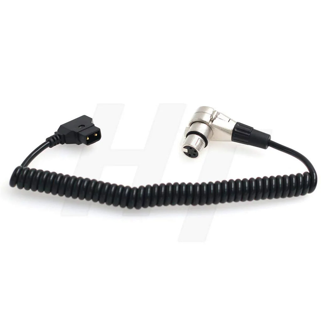 Right Angle XLR 4 Pin Female D-tap Coi Power Cable for  F3 F5 Venice,  C300 MKIII C700, Blackmagic