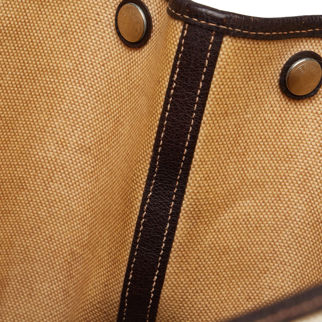 Pre-Owned Authenticated Hermès Garden Party PM Canvas Fabric Brown Tote Bag Unisex (Good)