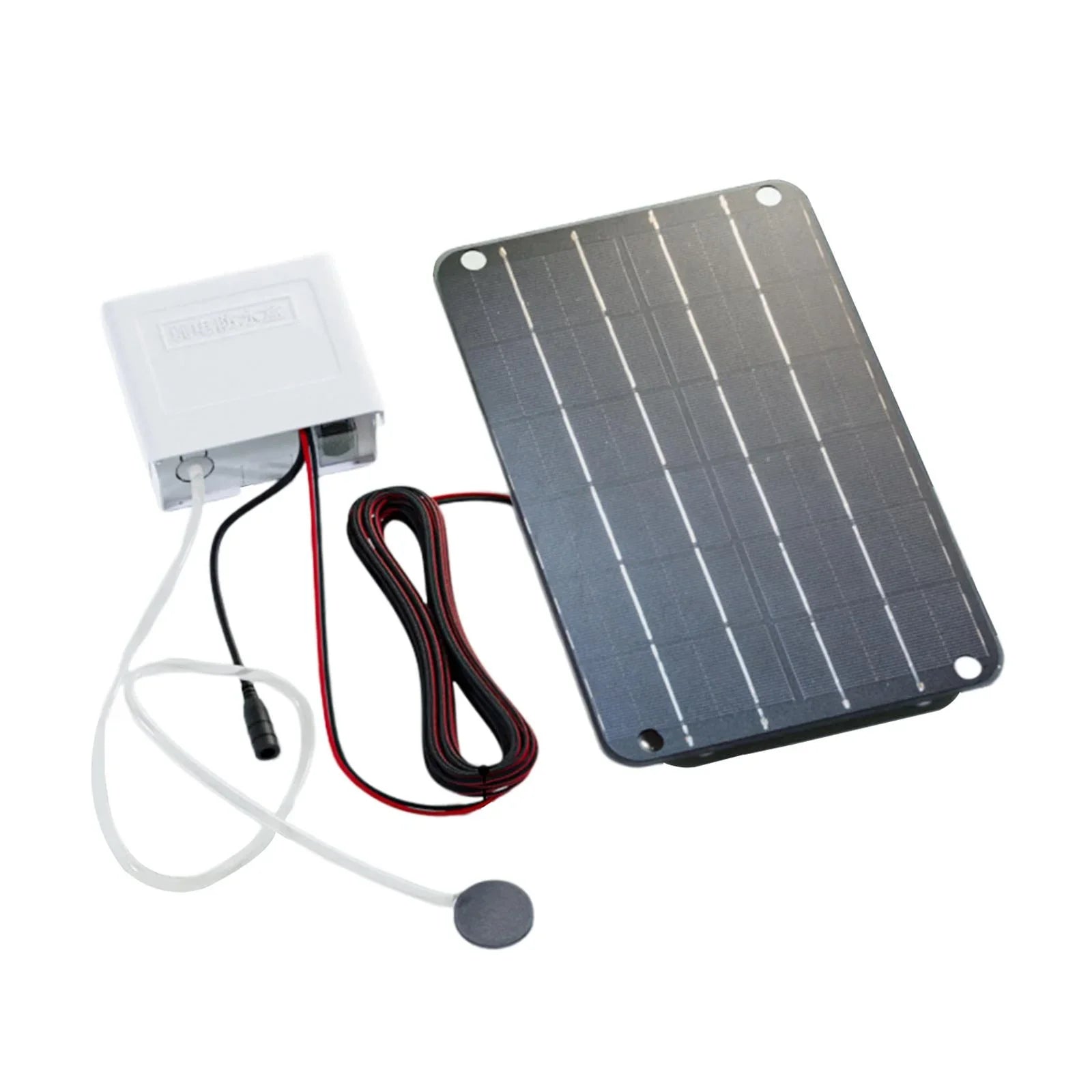kesoto Solar Air Pump,Aquarium Air Pump Oxygenator Silent Eco Friendly,6V Solar Pond Aerator Solar Powered Pond Pump for Hydroponics