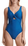 DKNY BALTIC Peek-a-Boo Twist One-Piece Swimsuit, US 16
