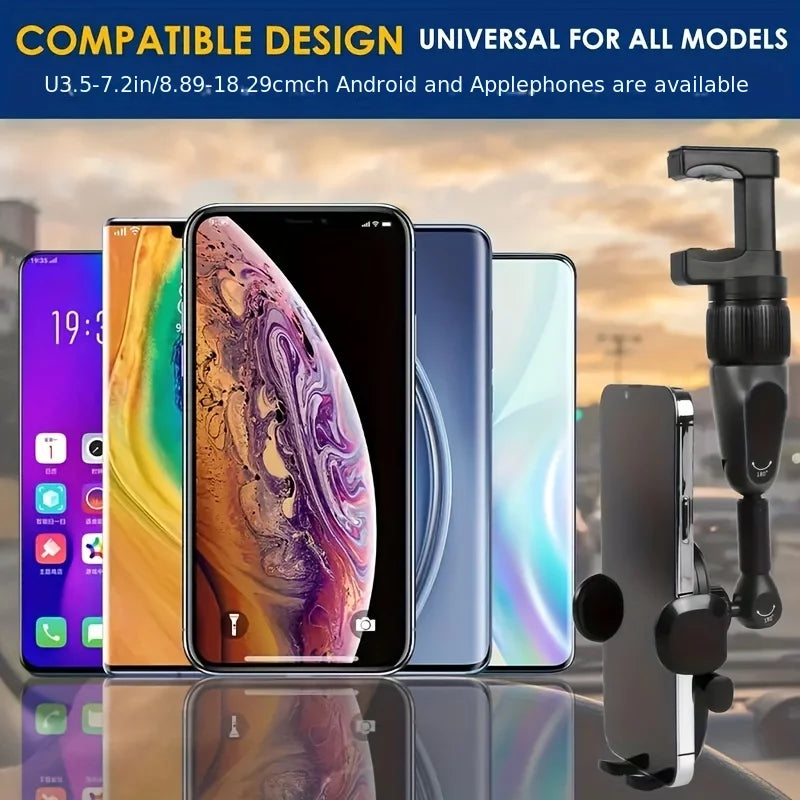 Heavy Duty Windshield Phone Mount for Car - 360-Degree Rotative Dash Mount Phone Holder - Non-Shaking, Zero Noise - matching with All Smart Phones and Cars