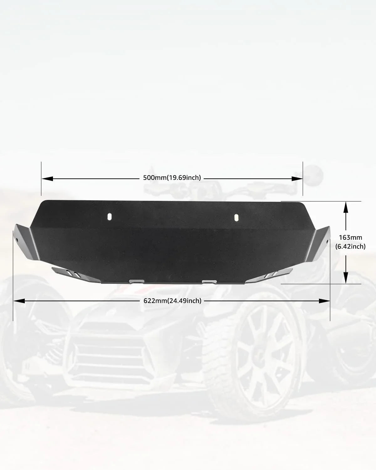 A & UTV PRO Ryker Aluminum Radiator Protector Plate for Can-Am Ryker All Models