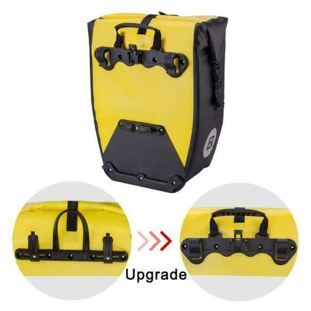 ROCKBROS Multifunction Road MTB Mountain Bike Bag Bicycle Pannier Rear Seat Trunk Bag 20-27L Yellow