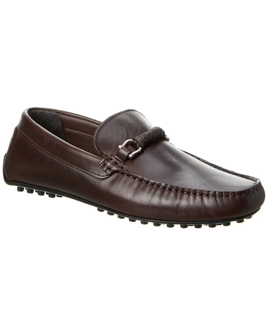 M by Bruno Magli Torro Leather Driver, 10.5, Brown