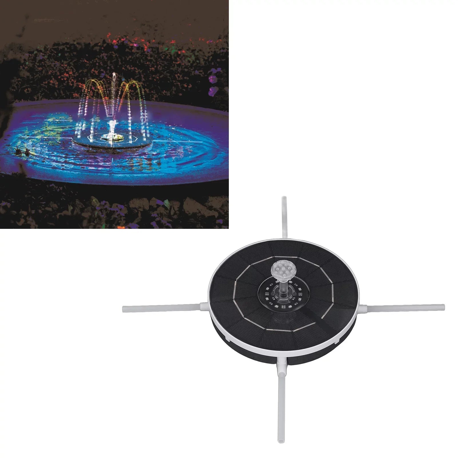 Goldmeet Solar Powered Fountain Pump Professional High Efficiency Landscaping Solar Fountain for Bird Bath Garden Pond Pool Outdoor
