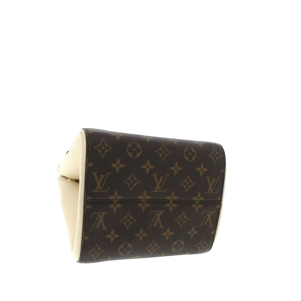 Pre-Owned Authenticated Louis Vuitton Monogram Fold Tote PM Canvas Brown Satchel Unisex (Good)