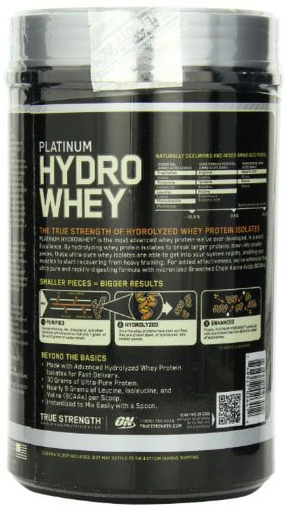 Optimum Nutrition Platinum Hydrowhey Protein Powder, Velocity Vanilla,1.75 Pound