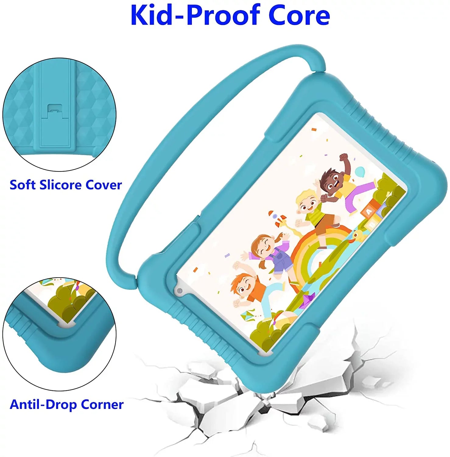 Kids Tablet 7 inch Tablet for Kids WiFi Kids Tablets 32G Android 11 2GB RAM Dual Camera Educational Games Parental Control, Toddler Tablet with Kids Software Pre-Installed Kid-Proof YouTube Netflix.